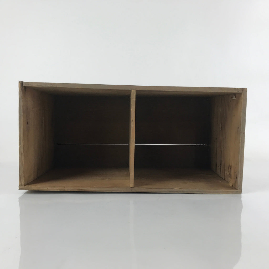 Vintage Japanese Wooden Pottery Storage Box Inside 38x17x21cm Brown X119