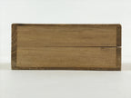 Vintage Japanese Wooden Pottery Storage Box Inside 8x8x2cm Small Lidded X1