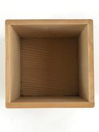 Vintage Japanese Wooden Pottery Storage Box Inside 8x8x8cm Small Lidded WB999