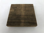 Vintage Japanese Wooden Pottery Storage Box Inside 9.6x9.6x9cm Brown X140