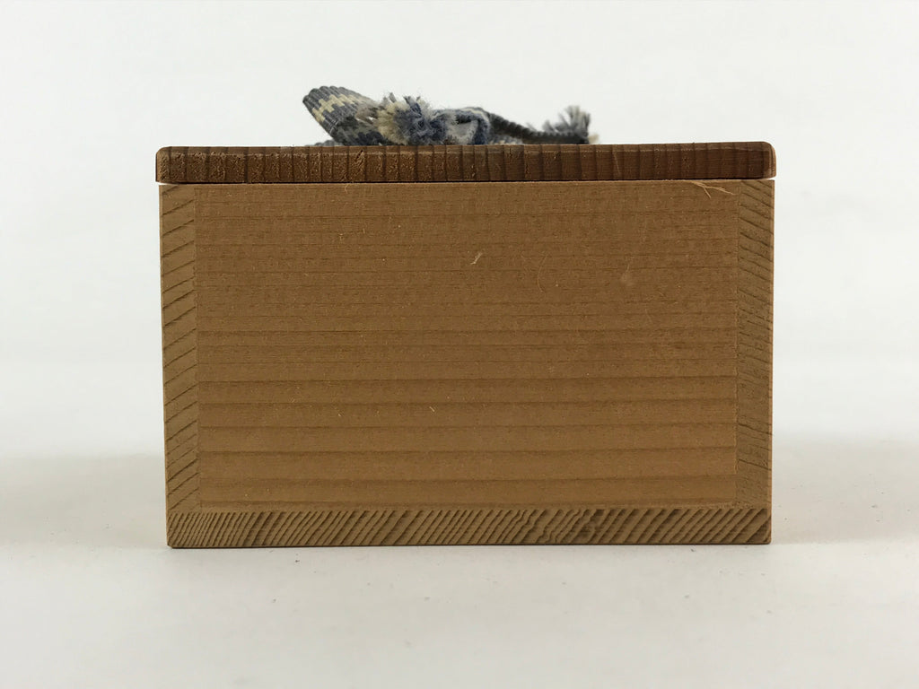Vintage Japanese Wooden Pottery Storage Box Inside 9x9x5.5cm Small Lidded X3