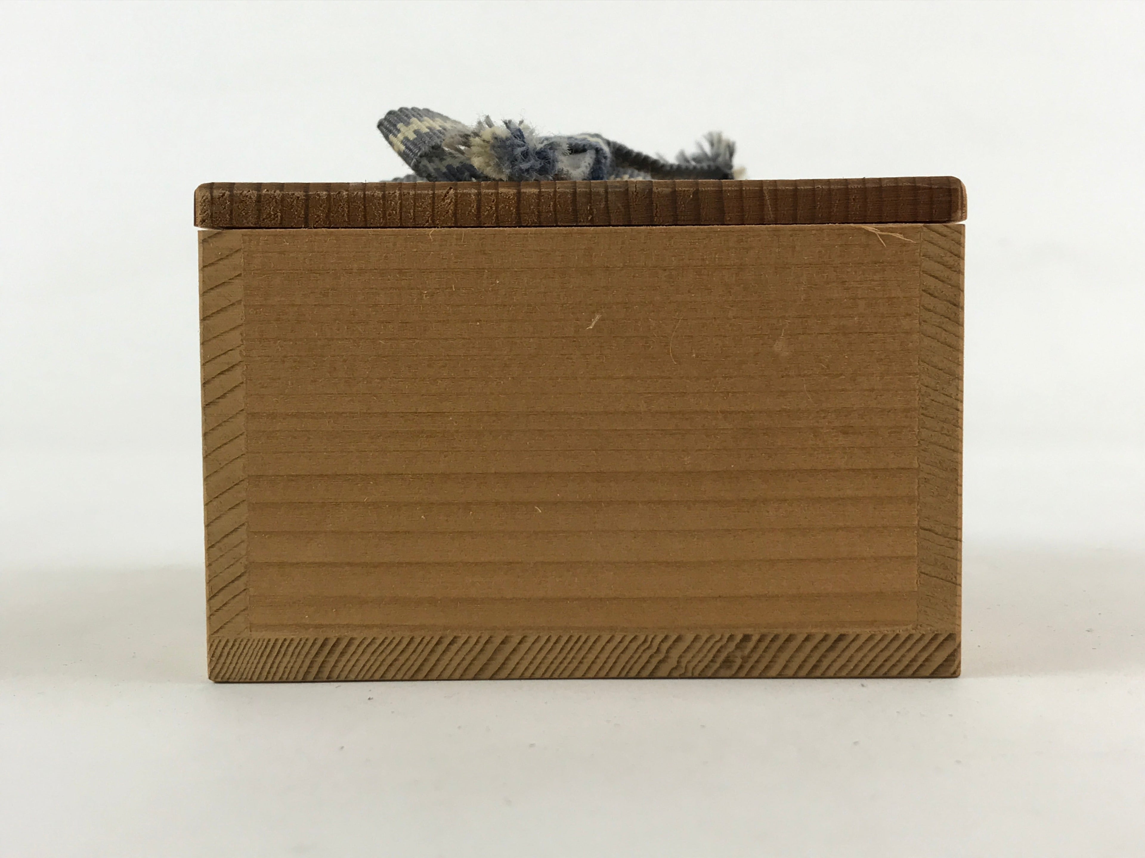 Vintage Japanese Wooden Pottery Storage Box Inside 9x9x5.5cm Small Lidded X3