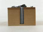 Vintage Japanese Wooden Pottery Storage Box Inside 9x9x5.5cm Small Lidded X3