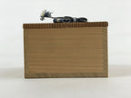 Vintage Japanese Wooden Pottery Storage Box Inside 9x9x5.5cm Small Lidded X3