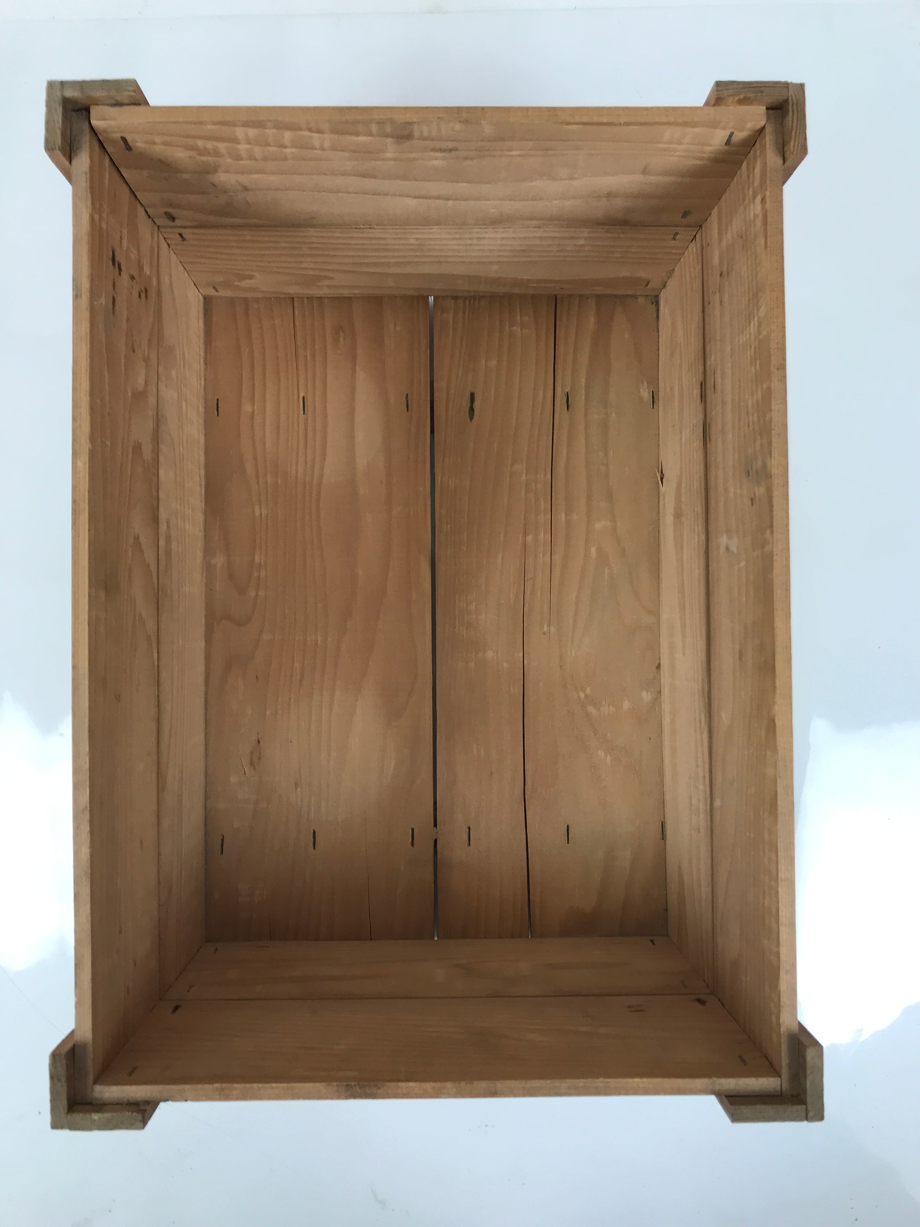 Vintage Japanese Wooden Storage Box Crate No Lid Inside 38.8x27.7x20cm X155