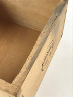 Vintage Japanese Wooden Storage Box Inside 15x15x8.5cm Setsubun Festival X15