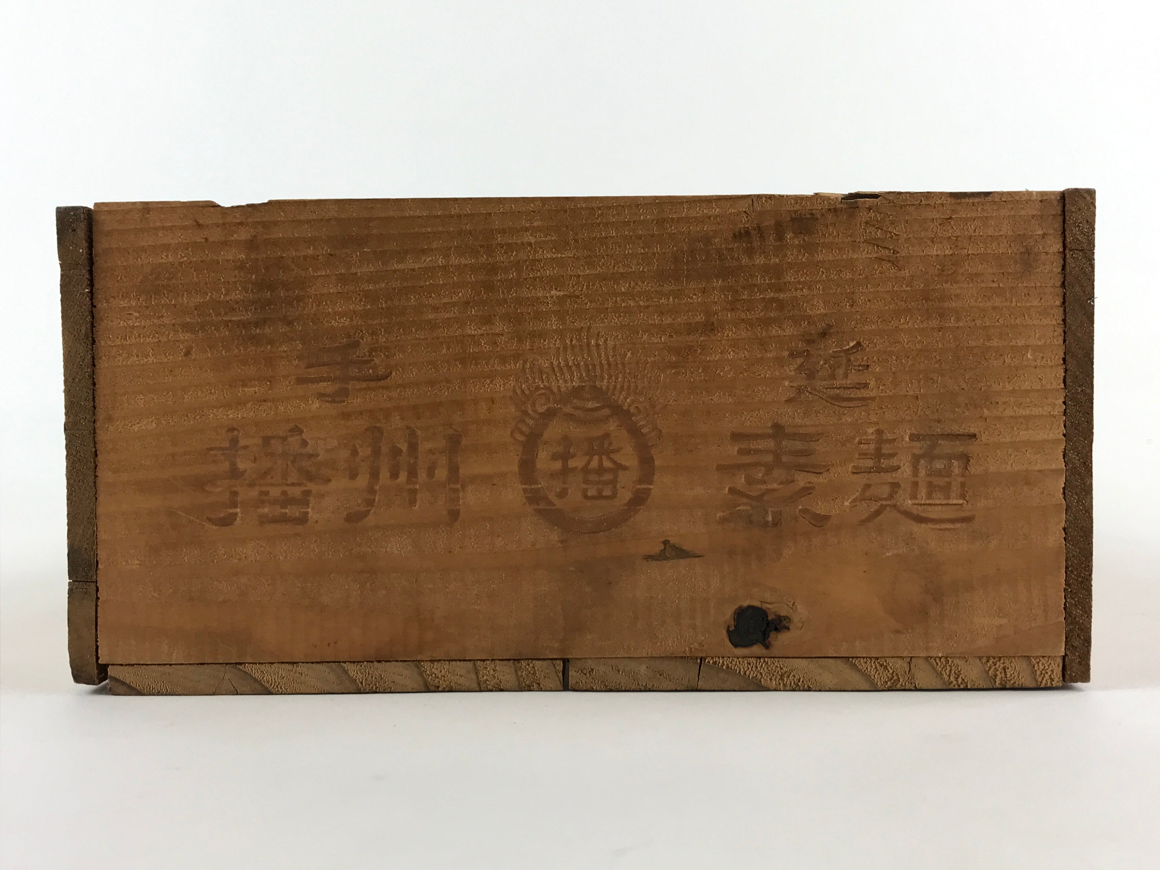 Vintage Japanese Wooden Storage Box Inside 36x19.5x9cm Small Open Crate X40