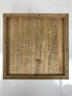 Vtg Japanese Wooden Lidded Pottery Storage Box Cube Inside 22.8x22.8x24.2cm X156