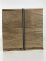 Vtg Japanese Wooden Lidded Pottery Storage Box Cube Inside 29.7x29.7x29.5cm X157