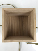 Vtg Japanese Wooden Lidded Pottery Storage Box Inside 11x10.9x10.2cm Brown X163