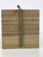 Vtg Japanese Wooden Lidded Pottery Storage Box Inside 11x10.9x10.2cm Brown X163