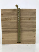 Vtg Japanese Wooden Lidded Pottery Storage Box Inside 11x10.9x10.2cm Brown X163