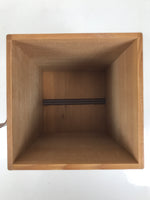 Vtg Japanese Wooden Lidded Pottery Storage Box Inside 15x14.9x20.6cm Brown X159