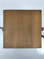 Vtg Japanese Wooden Lidded Pottery Storage Box Inside 15x14.9x20.6cm Brown X159