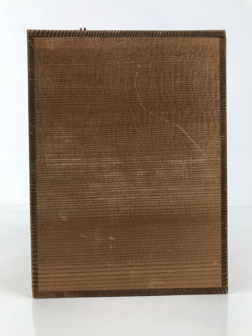 Vtg Japanese Wooden Lidded Pottery Storage Box Inside 15x14.9x20.6cm Brown X159