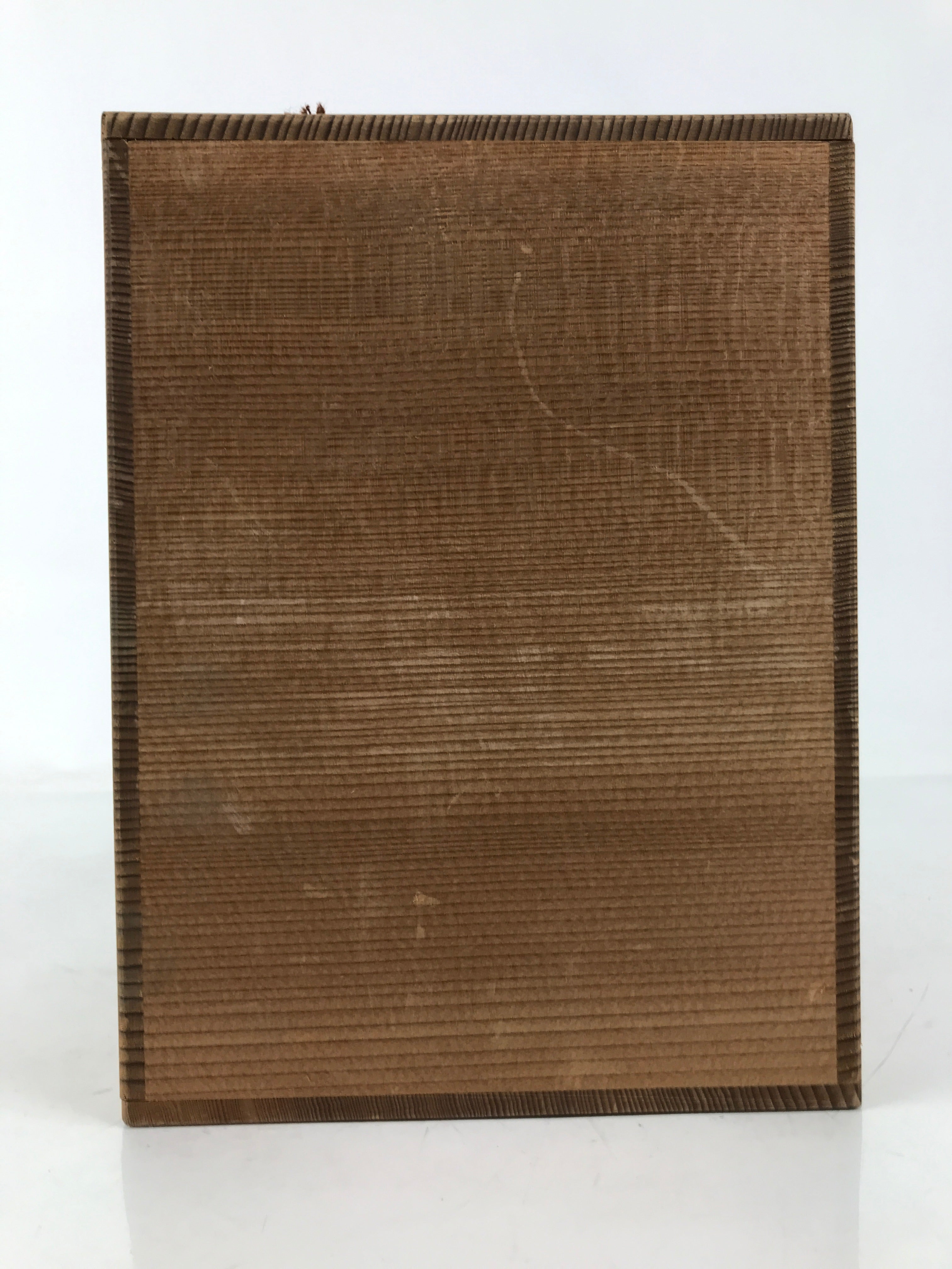 Vtg Japanese Wooden Lidded Pottery Storage Box Inside 15x14.9x20.6cm Brown X159