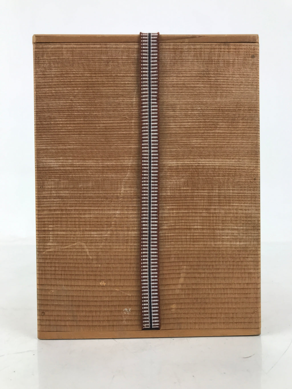 Vtg Japanese Wooden Lidded Pottery Storage Box Inside 15x14.9x20.6cm Brown X159