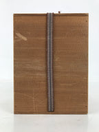 Vtg Japanese Wooden Lidded Pottery Storage Box Inside 15x14.9x20.6cm Brown X159