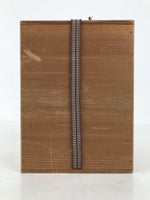 Vtg Japanese Wooden Lidded Pottery Storage Box Inside 15x14.9x20.6cm Brown X159