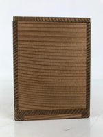 Vtg Japanese Wooden Lidded Pottery Storage Box Inside 17.5x8.5x10.8cm Brown X162