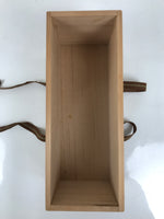 Vtg Japanese Wooden Lidded Pottery Storage Box Inside 26.6x9.5x10.2cm Brown X160