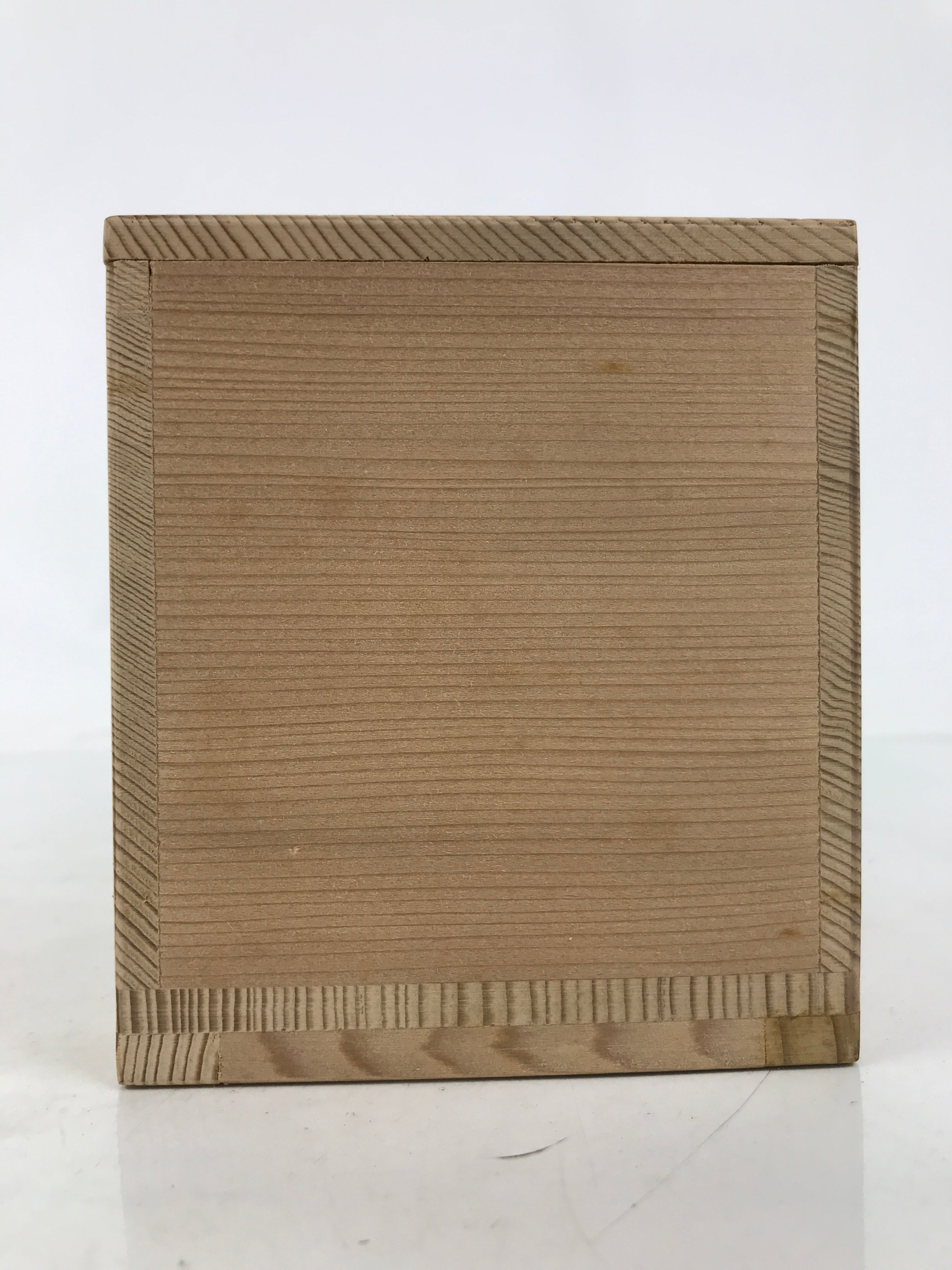 Vtg Japanese Wooden Lidded Pottery Storage Box Inside 26.6x9.5x10.2cm Brown X160