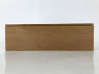 Vtg Japanese Wooden Lidded Pottery Storage Box Inside 30x14.6x8.4cm Brown X142