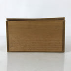 Vtg Japanese Wooden Lidded Pottery Storage Box Inside 30x14.6x8.4cm Brown X142