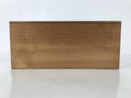 Vtg Japanese Wooden Lidded Pottery Storage Box Inside 31.7x13.2x13cm Brown X144