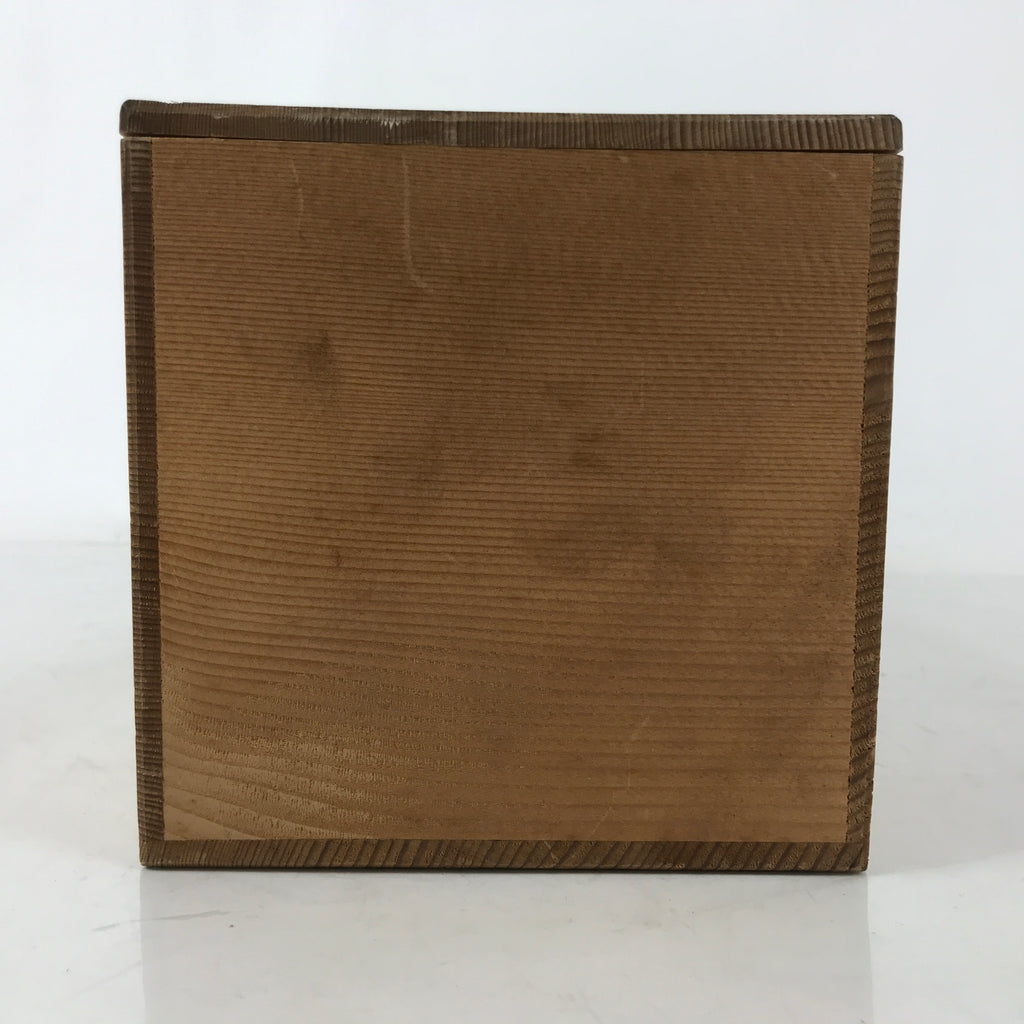 Vtg Japanese Wooden Lidded Pottery Storage Box Inside 31.7x13.2x13cm Brown X144