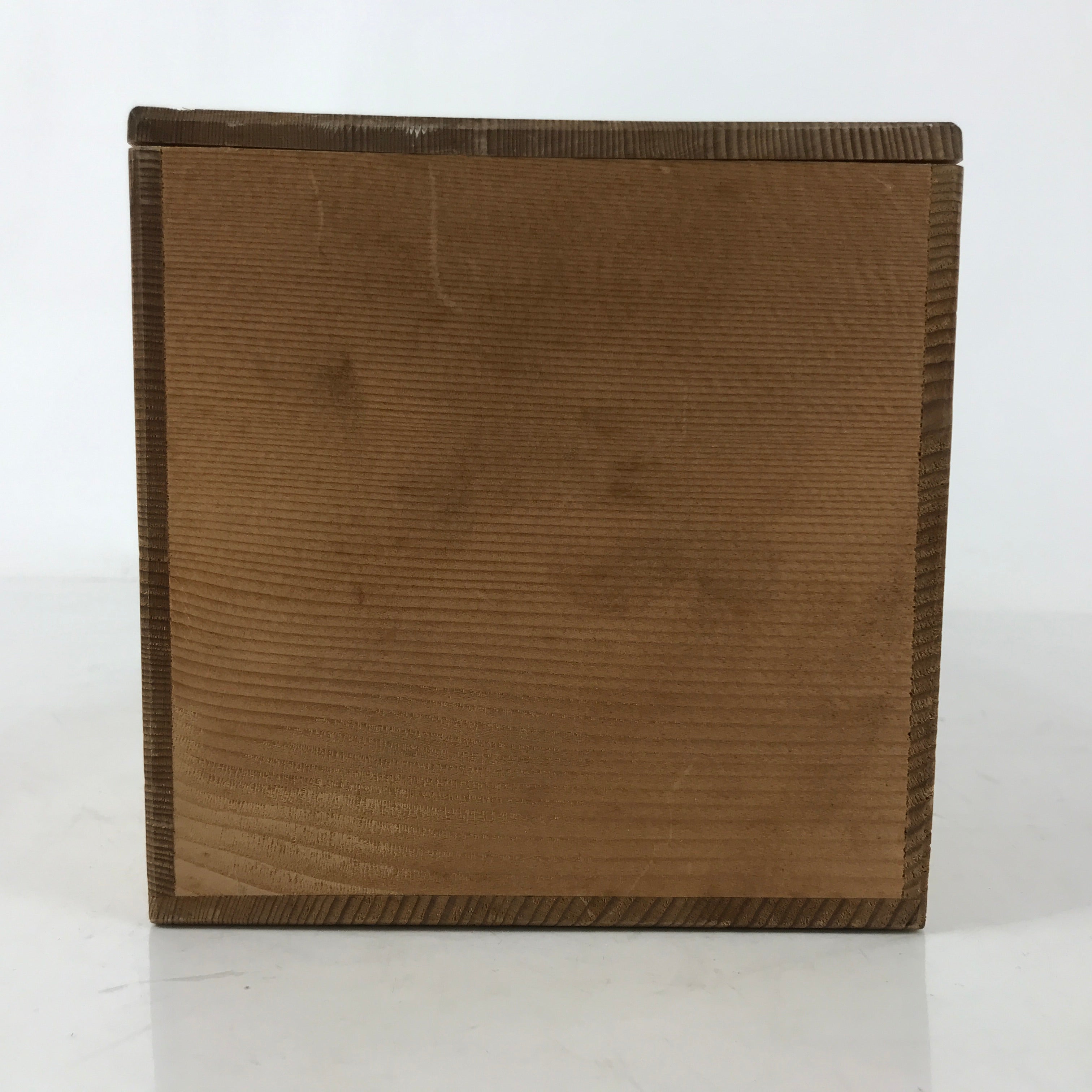 Vtg Japanese Wooden Lidded Pottery Storage Box Inside 31.7x13.2x13cm Brown X144