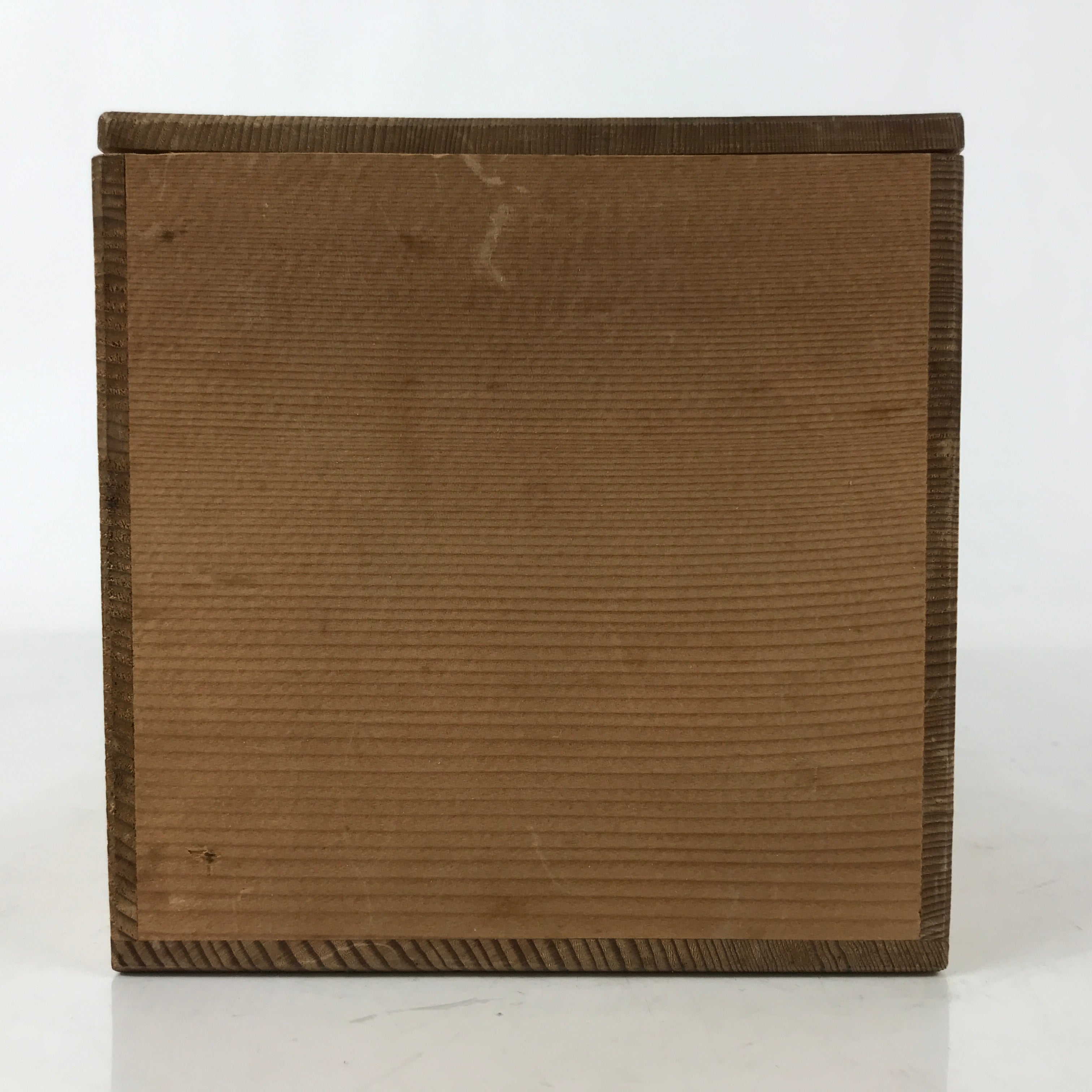 Vtg Japanese Wooden Lidded Pottery Storage Box Inside 31.7x13.2x13cm Brown X144