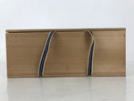 Vtg Japanese Wooden Lidded Pottery Storage Box Inside 31x10.7x11cm Brown X166