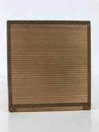 Vtg Japanese Wooden Lidded Pottery Storage Box Inside 31x10.7x11cm Brown X166