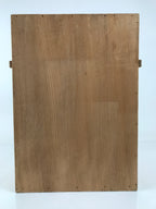 Vtg Japanese Wooden Lidded Pottery Storage Box Inside 47x33.6x35.7cm Brown X158