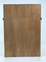 Vtg Japanese Wooden Lidded Pottery Storage Box Inside 47x33.6x35.7cm Brown X158