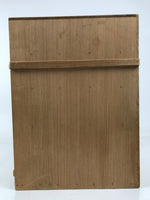 Vtg Japanese Wooden Lidded Pottery Storage Box Inside 47x33.6x35.7cm Brown X158