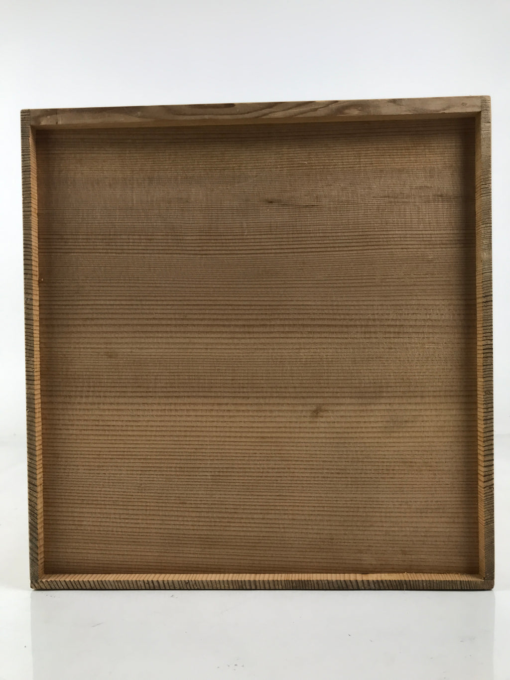 Vtg Japanese Wooden Lidded Pottery Storage Box Inside 47x33.6x35.7cm Brown X158