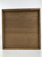 Vtg Japanese Wooden Lidded Pottery Storage Box Inside 47x33.6x35.7cm Brown X158