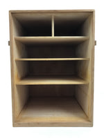 Vtg Japanese Wooden Lidded Pottery Storage Box Inside 47x33.6x35.7cm Brown X158