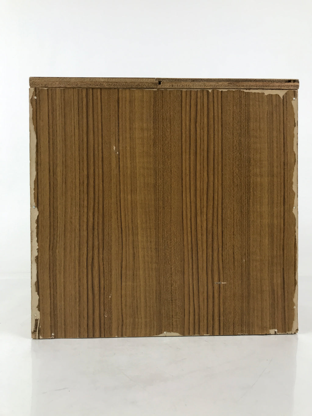 Vtg Japanese Wooden Lidded Storage Box Inside 30.3x26.1x29.1cm Brown X146
