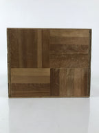 Vtg Japanese Wooden Lidded Storage Box Inside 30.3x26.1x29.1cm Brown X146