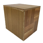 Vtg Japanese Wooden Lidded Storage Box Inside 30.3x26.1x29.1cm Brown X146