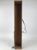 Vtg Japanese Wooden Lidded Storage Box Inside 85x12.3x10.5cm Brown X165