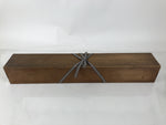 Vtg Japanese Wooden Lidded Storage Box Inside 85x12.3x10.5cm Brown X165
