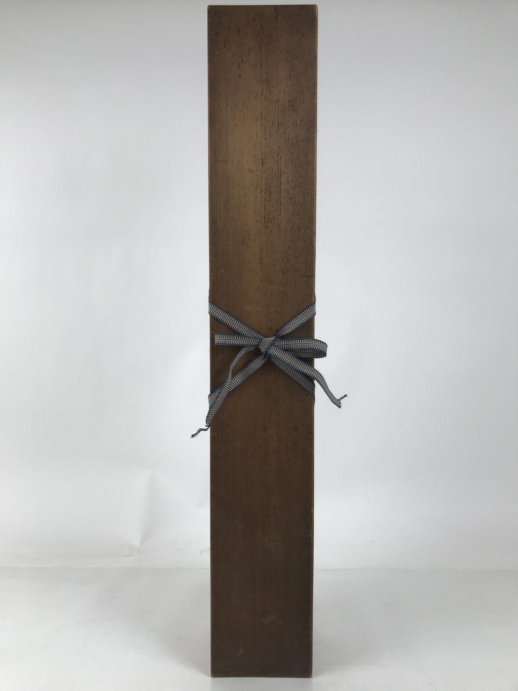 Vtg Japanese Wooden Lidded Storage Box Inside 85x12.3x10.5cm Brown X165