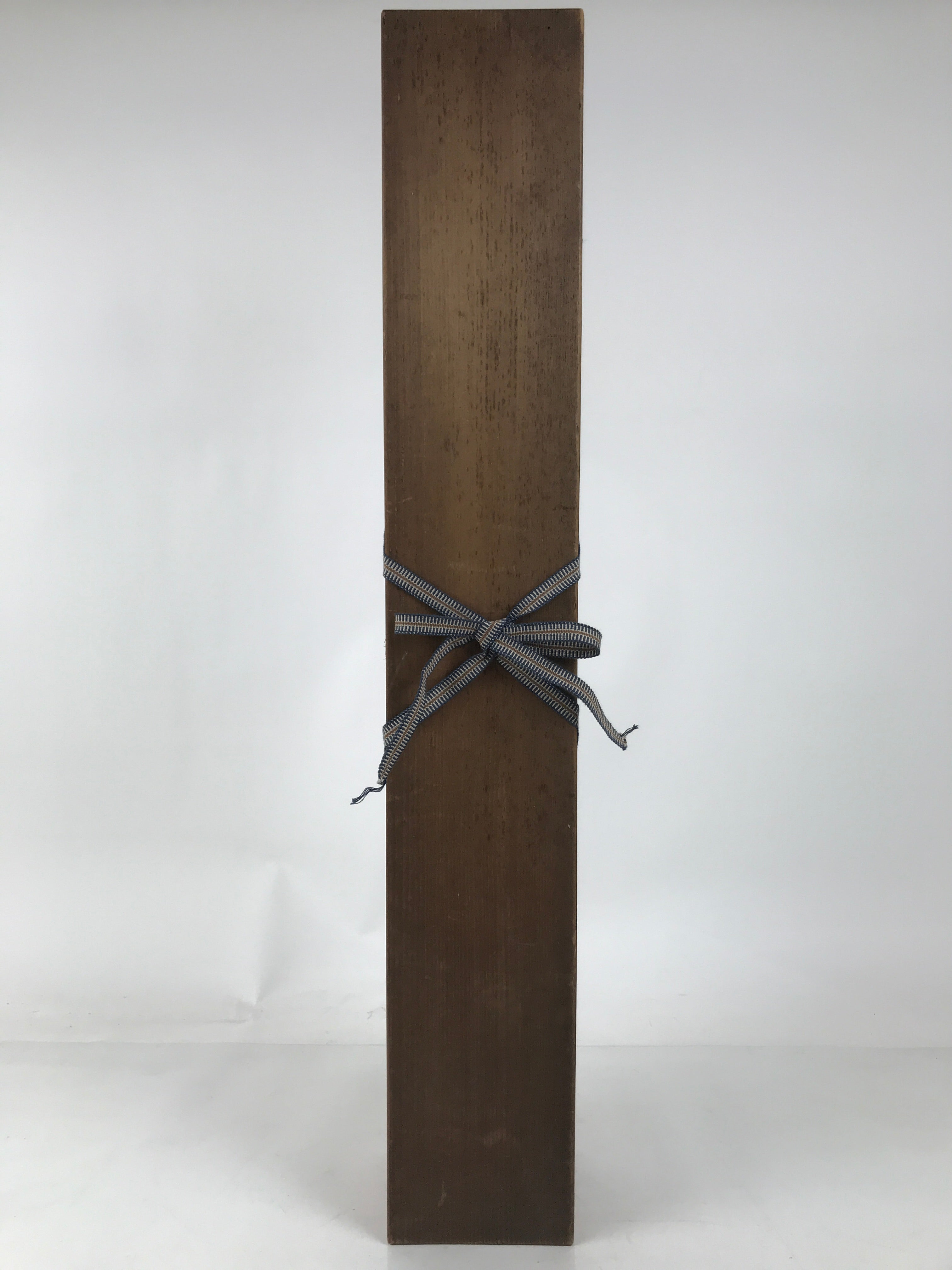 Vtg Japanese Wooden Lidded Storage Box Inside 85x12.3x10.5cm Brown X165