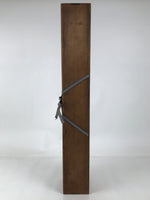 Vtg Japanese Wooden Lidded Storage Box Inside 85x12.3x10.5cm Brown X165