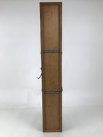 Vtg Japanese Wooden Lidded Storage Box Inside 85x12.3x10.5cm Brown X165