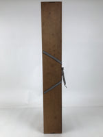 Vtg Japanese Wooden Lidded Storage Box Inside 85x12.3x10.5cm Brown X165